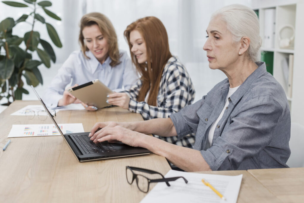 group-female-friends-working-together