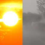 Post para Instagram de colagem de fotos de família com grade limpa em azul-claro e branco (4)