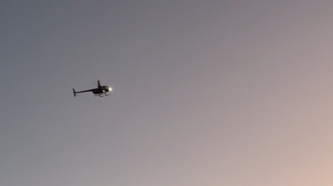 helicóptero usado em operação em Maringá