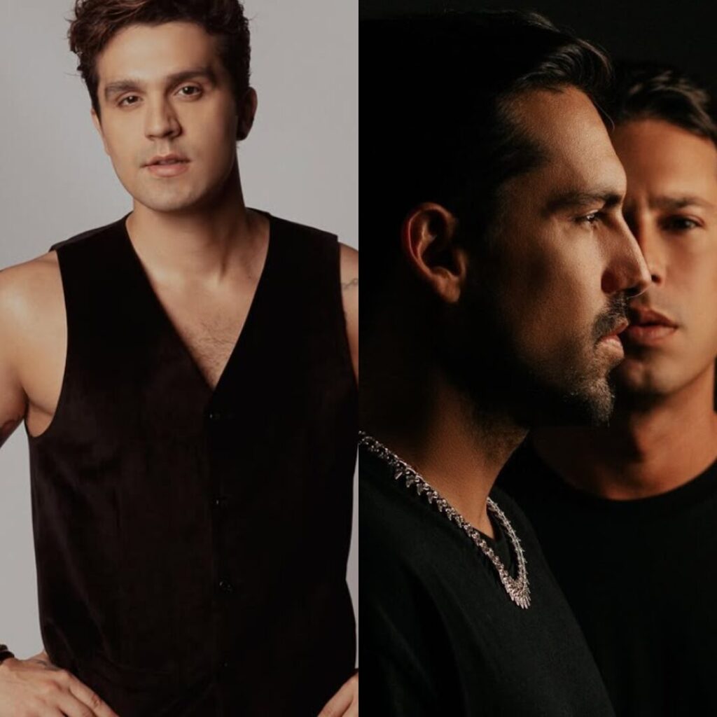 Post para Instagram de colagem de fotos de família com grade limpa em azul-claro e branco (6)