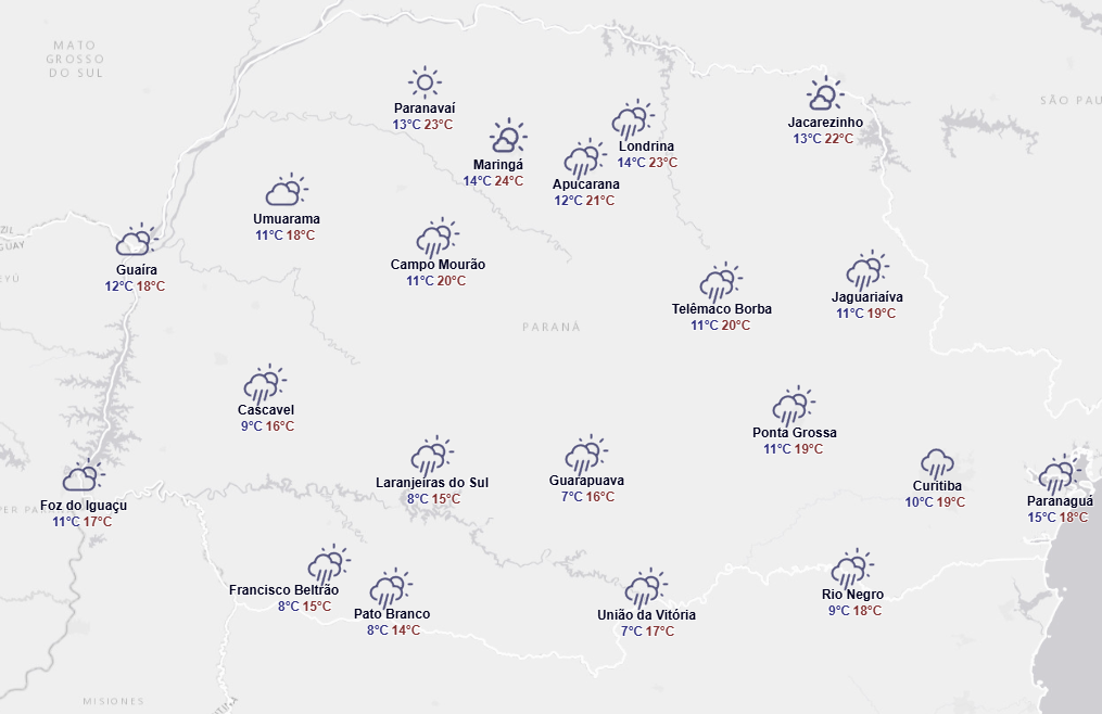 antes do frio vem a chuva no paraná